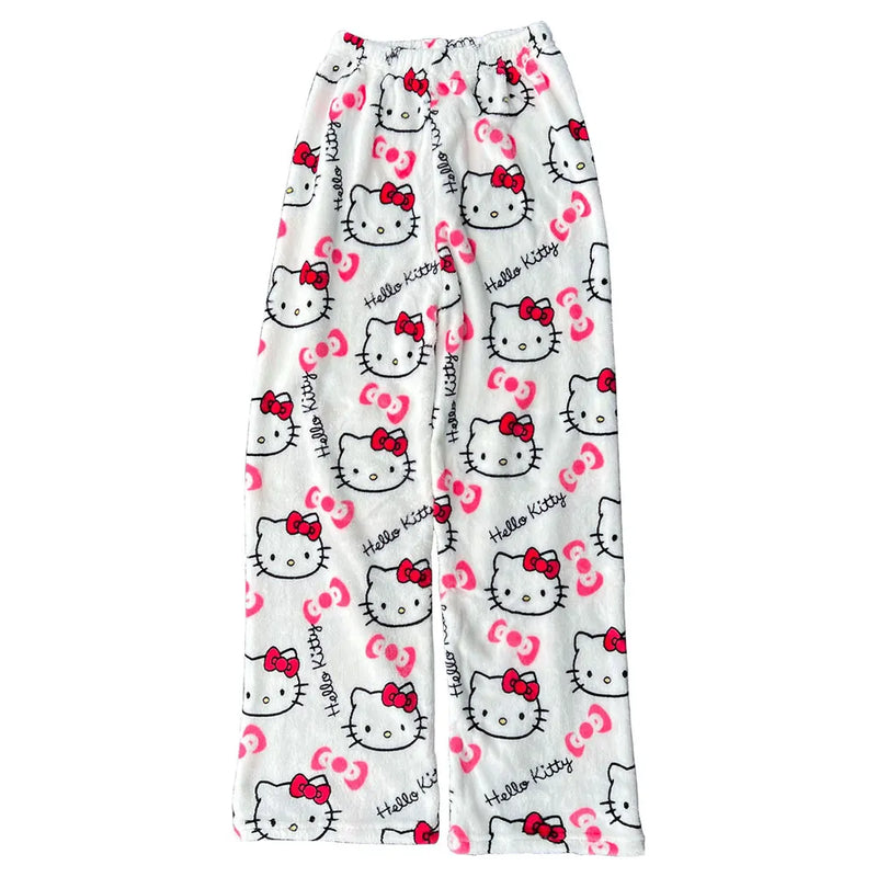 Kitty | Pantalon Douillet Imprimé Chat Rose