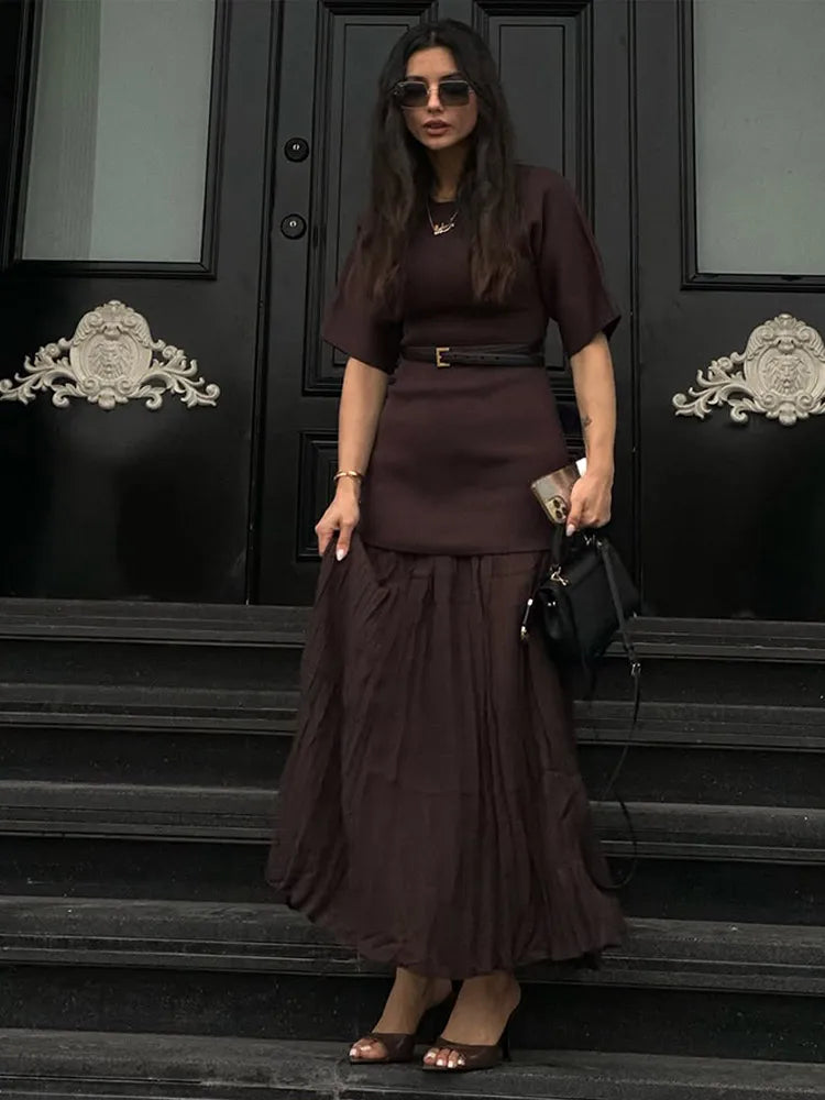 Ava | Robe Longue Structurée Chic
