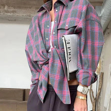Zoe™ | Blouse à Carreaux Vintage