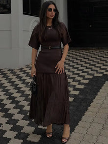 Ava | Robe Longue Structurée Chic