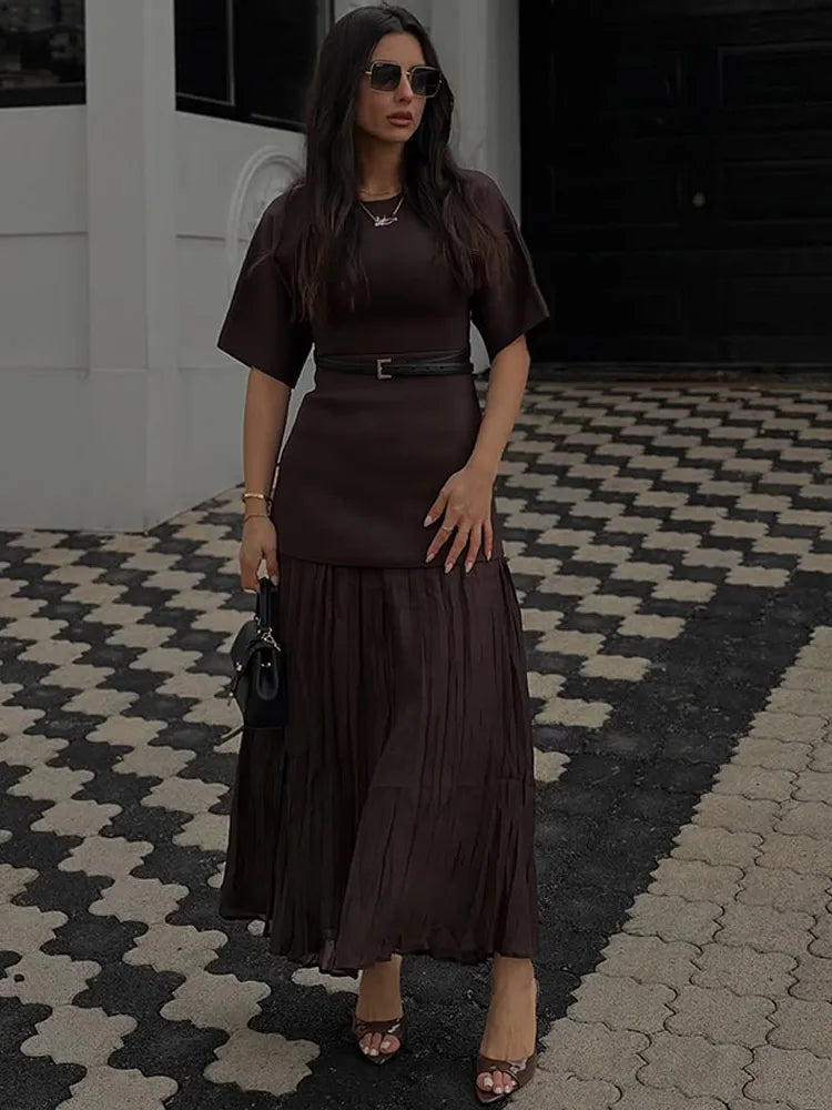 Ava | Robe Longue Structurée Chic