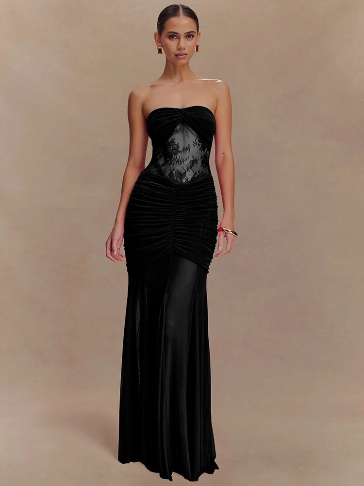 Aimee | Robe Transparente & Détails Froncés