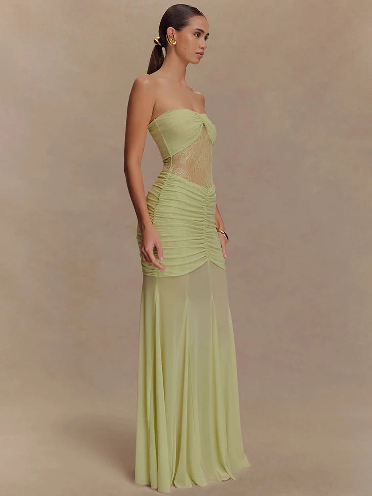 Aimee | Robe Transparente & Détails Froncés