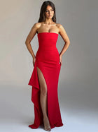 Naya | Robe Maxi Fendue Sans Bretelles