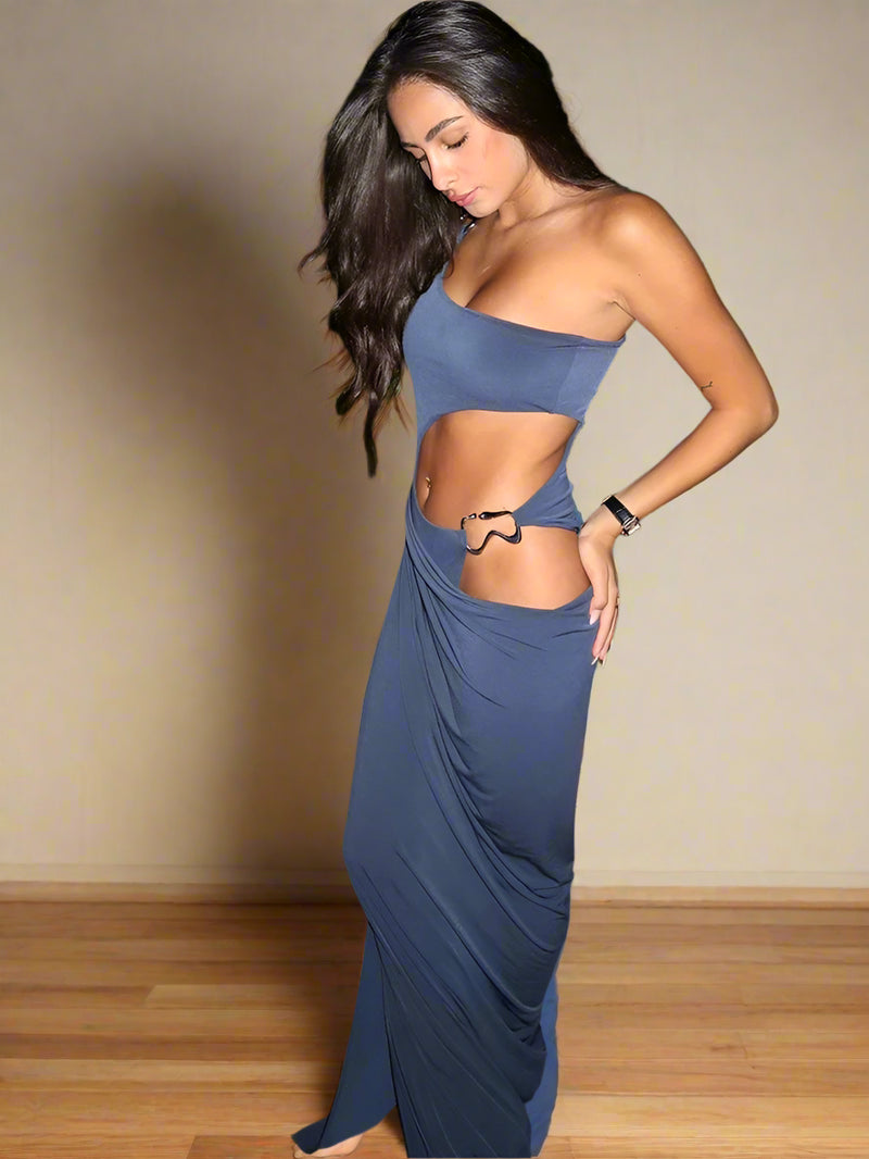 Sélène| Robe Fendue Asymétrique