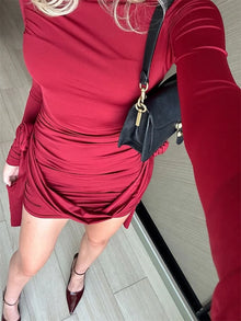 Tossy | Robe Mini Plissée à Taille Haute