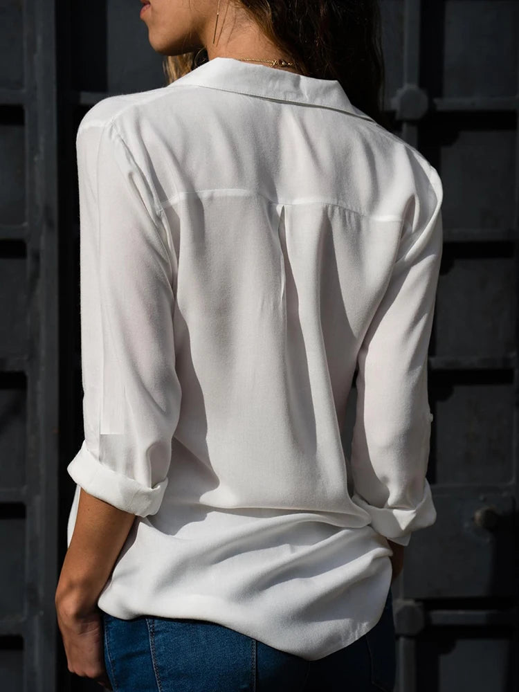 Sophie | Blouse Chiffon à Manches Longues