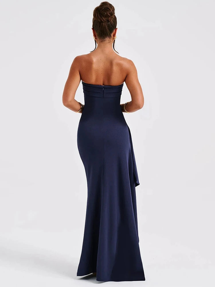 Naya | Robe Maxi Fendue Sans Bretelles