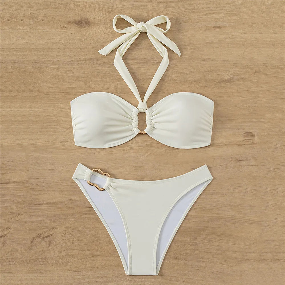 Savana | Bikini Léopard à Anneau Métallique
