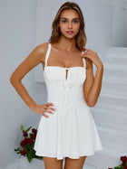 Selina | Robe Corset Froncée à Lacets et Dos Nu