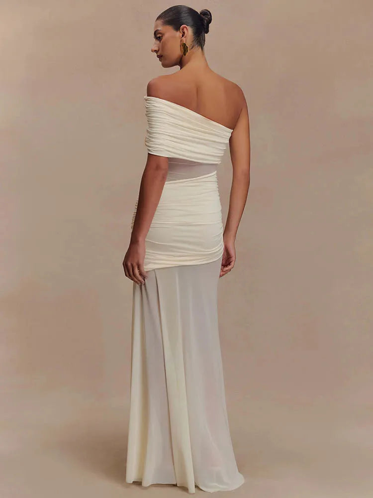 Maëlya | Robe Drapée & Élégance Pure