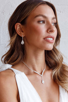 Ensemble Collier et Boucles d'Oreilles Melissa Diamante Argent