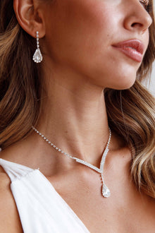 Ensemble Collier et Boucles d'Oreilles Melissa Diamante Argent