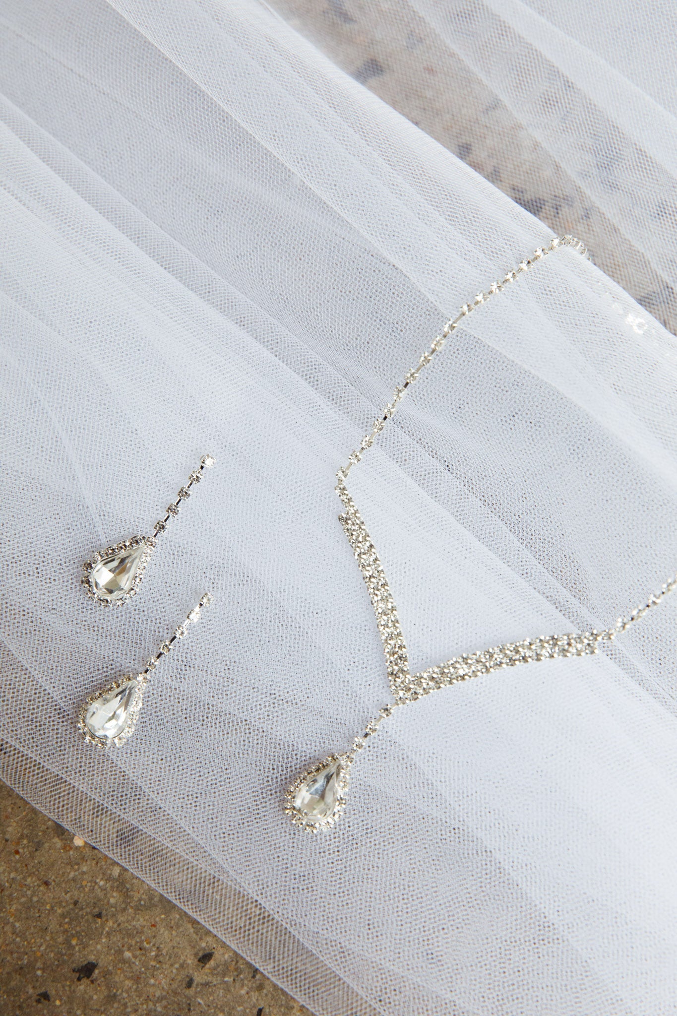 Ensemble Collier et Boucles d'Oreilles Melissa Diamante Argent