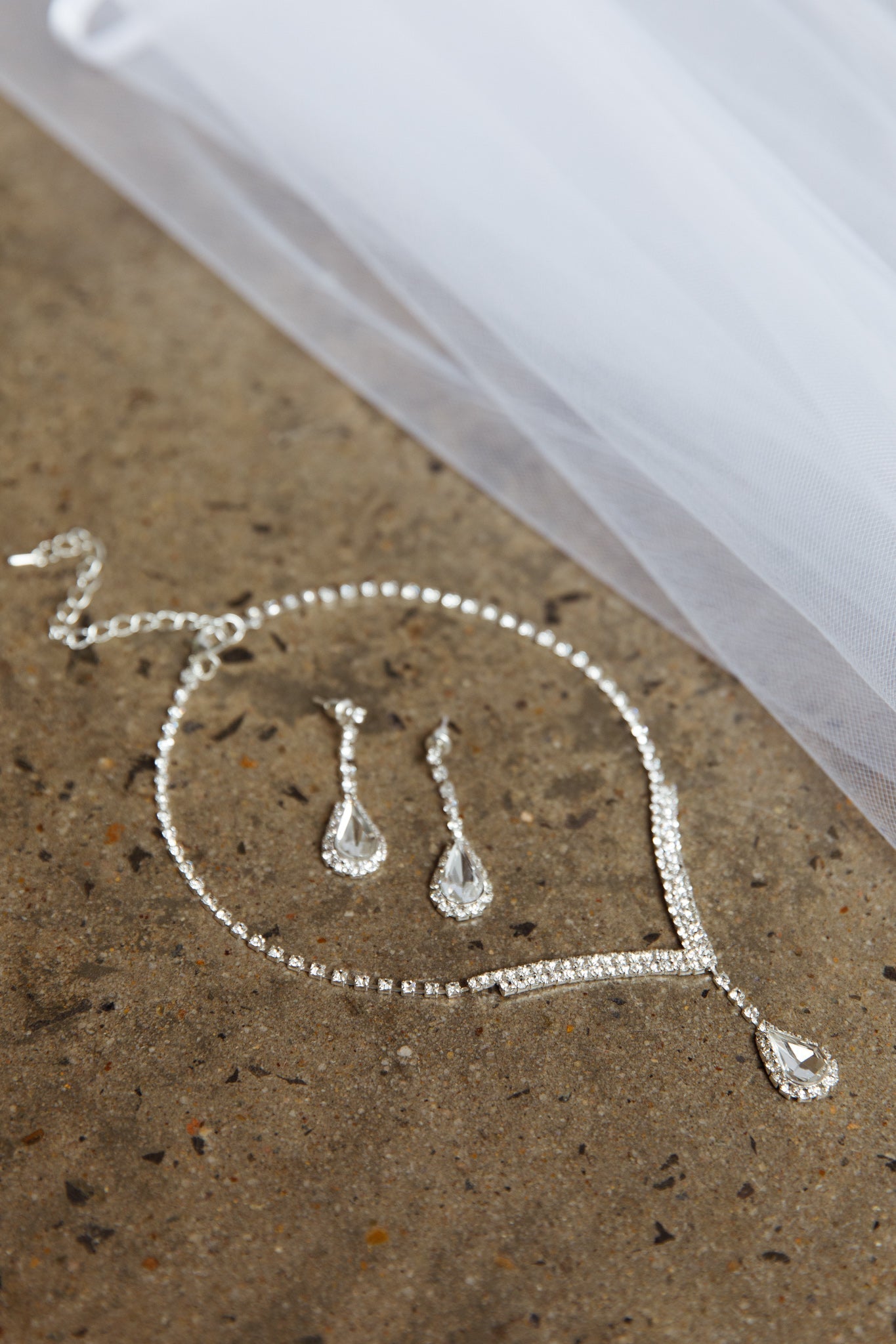 Ensemble Collier et Boucles d'Oreilles Melissa Diamante Argent