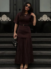 Ava | Robe Longue Structurée Chic
