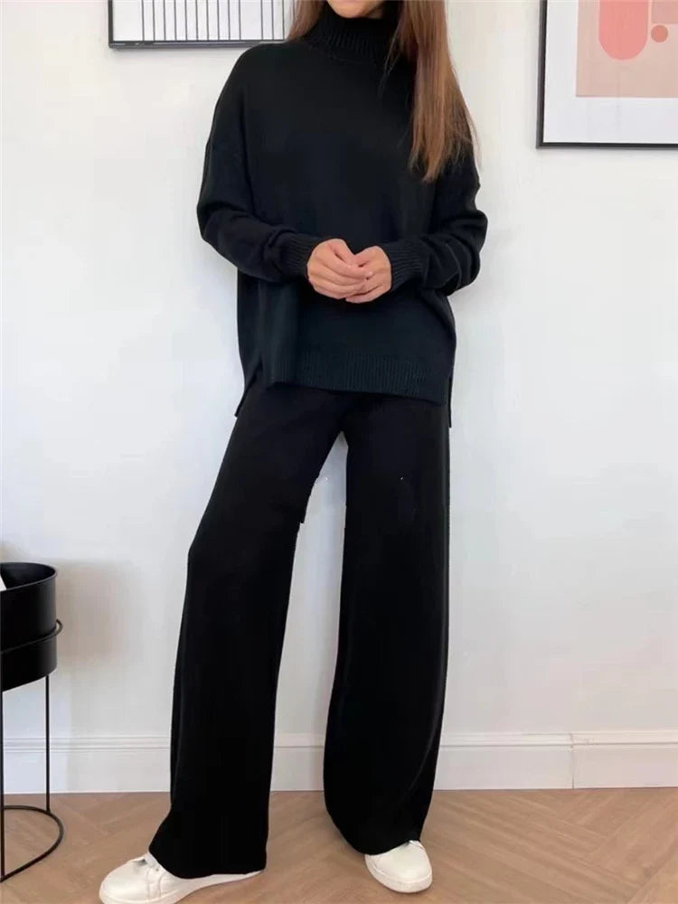 Macy™ | Ensemble Élégant avec Col Roulé et Pantalon