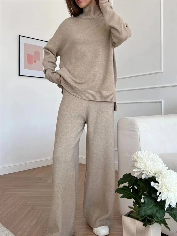 Macy™ | Ensemble Élégant avec Col Roulé et Pantalon