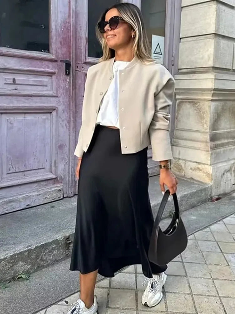Madeline™ | Jupe Satinée Élégante