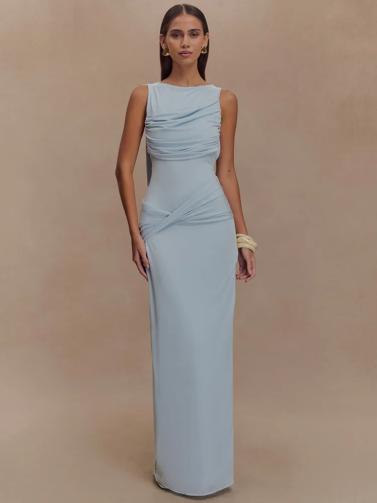 Maëva | Robe Plissée & Silhouette Élancée