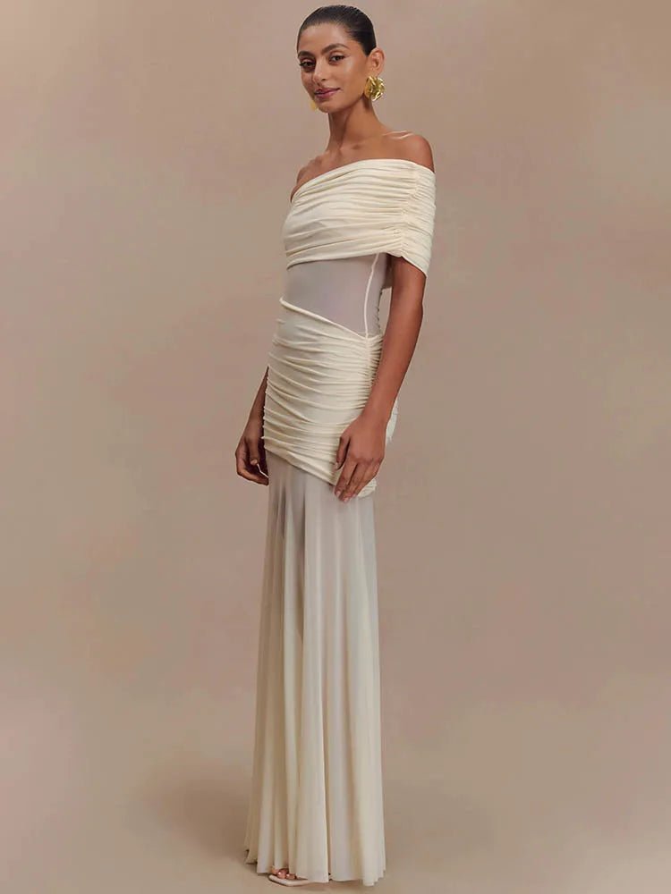 Maëlya | Robe Drapée & Élégance Pure