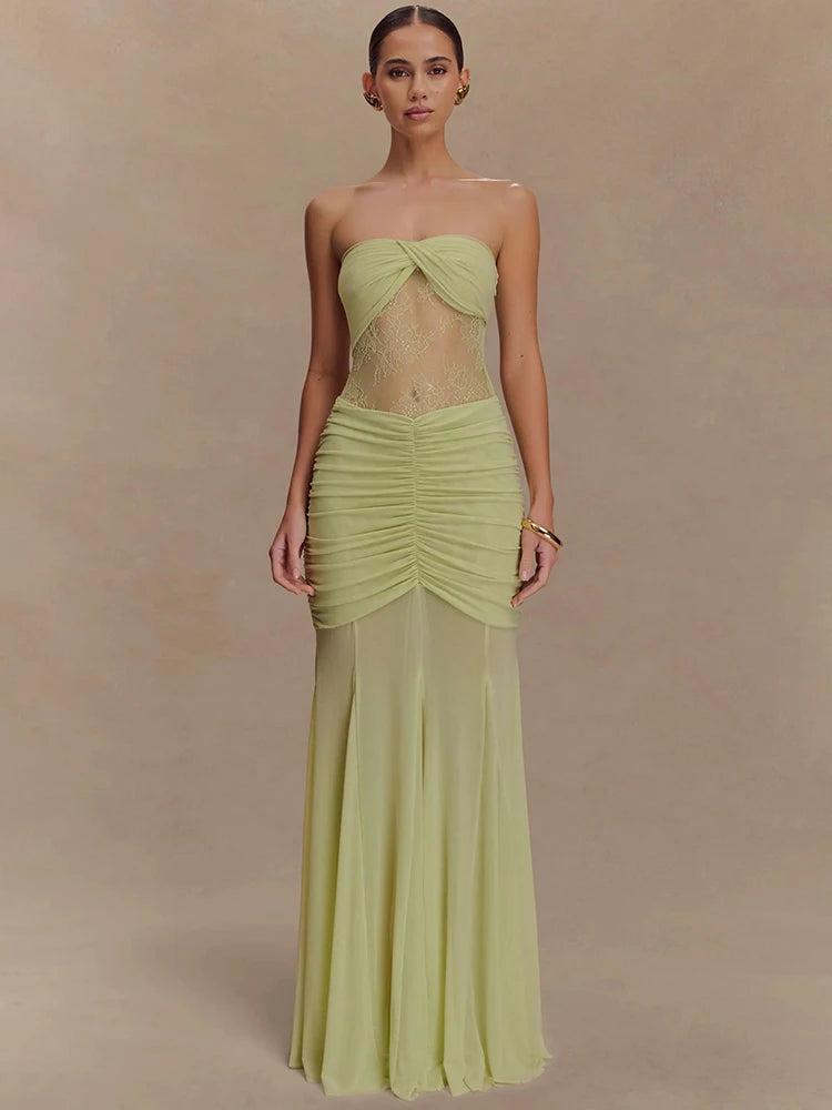 Aimee | Robe Transparente & Détails Froncés