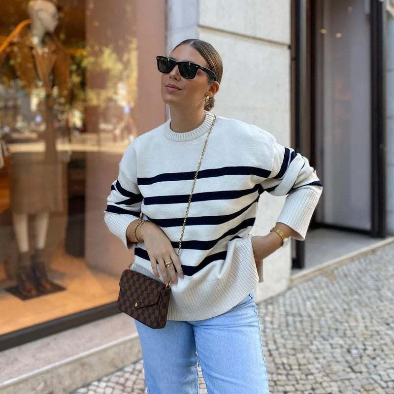 Luna™ | Pull Overzisé à Rayures