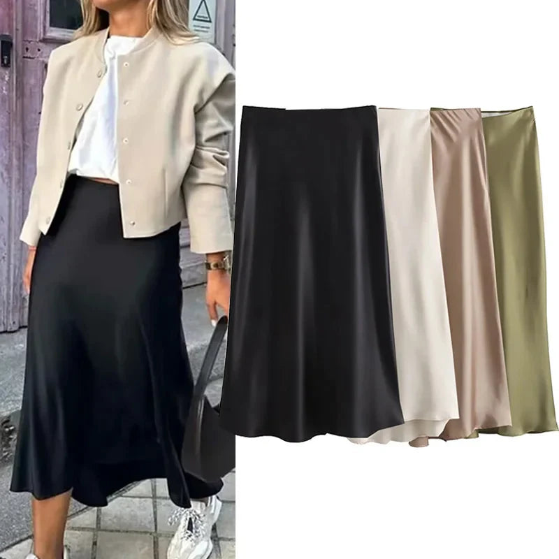 Madeline™ | Jupe Satinée Élégante