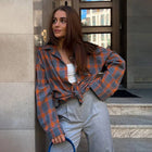 Zoe™ | Blouse à Carreaux Vintage