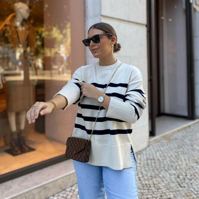 Luna™ | Pull Overzisé à Rayures