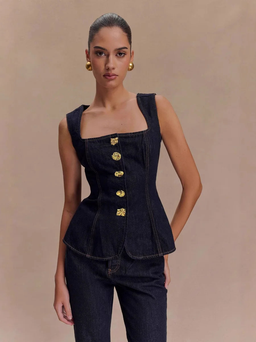 Romy | Ensemble Structuré & Allure Denim