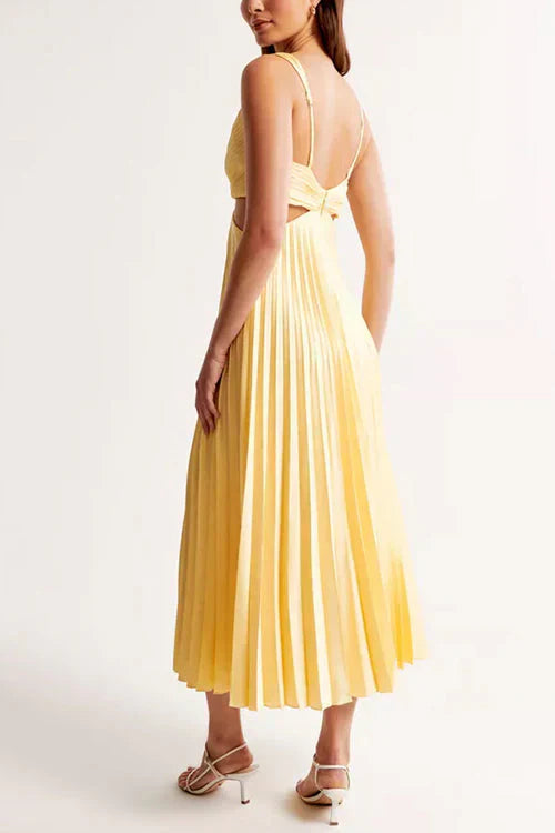 Léna | Robe Plissée & Élégance Solaire