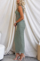 Lina | Robe Maxi Froncée en Tulle