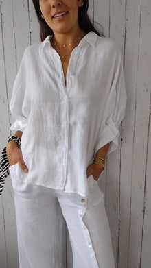 Nina | Chemise Coton et Lin à Nouer dans le Dos