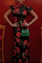 Meilin | Robe Maxi Fleurie Style Cheongsam
