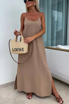 Myriam | Robe Maxi Unie Dos Nu à Bretelles