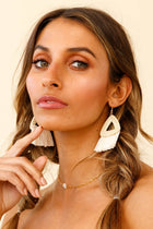 Boucles d'oreilles en paille tressée Koko Naturelles