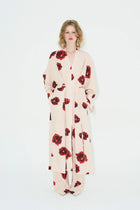 Château Luxe Paris™ | Robe Sahara Print Kimono Coquelicot