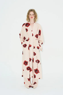 Château Luxe Paris™ | Robe Sahara Print Kimono Coquelicot