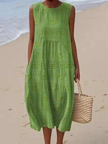 Arianna | Robe D'Été En Coton Avec Poche Brodée