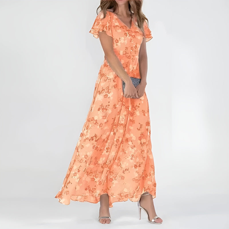Maëlle | Robe Longue Fleurie & Charme Romantique
