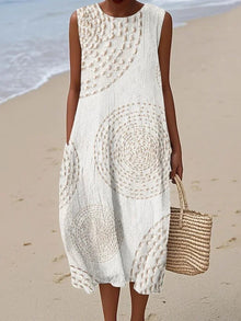 Arianna | Robe D'Été En Coton Avec Poche Brodée