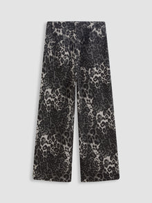 Soraya | Pantalon Large Léopard en Denim