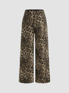 Soraya | Pantalon Large Léopard en Denim