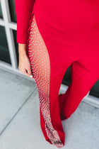 Zelorava | Jumpsuit Asymétrique à Strass
