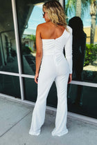 Zelorava | Jumpsuit Asymétrique à Strass