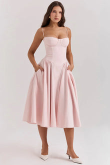 Sabine | Robe Corset Élégante à Fines Bretelles