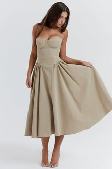 Sabine | Robe Corset Élégante à Fines Bretelles